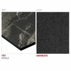 Table de cuisine en HPL avec base en métal anthracite fabriquée en Italie - Aresto Viadurini