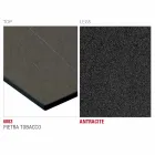 Table de cuisine en HPL avec base en métal anthracite fabriquée en Italie - Aresto Viadurini