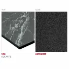 Table de cuisine en HPL avec base en métal anthracite fabriquée en Italie - Aresto Viadurini