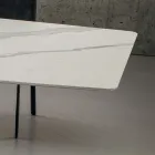Table de cuisine en Laminam avec structure en métal Made in Italy - Carlino Viadurini