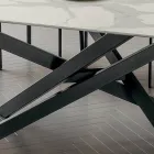 Table de cuisine en Laminam avec structure en métal Made in Italy - Carlino Viadurini