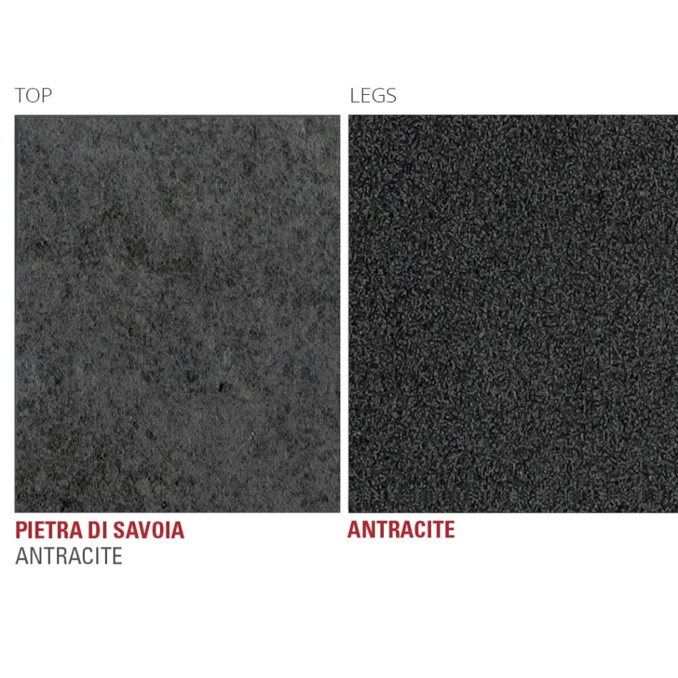 Table de cuisine en Laminam avec structure en métal Made in Italy - Carlino Viadurini