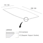 Table de cuisine en Laminam avec structure en métal Made in Italy - Carlino Viadurini