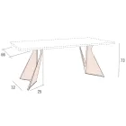 Table de cuisine en bois et métal fabriquée en Italie, haute qualité - Dotto Viadurini