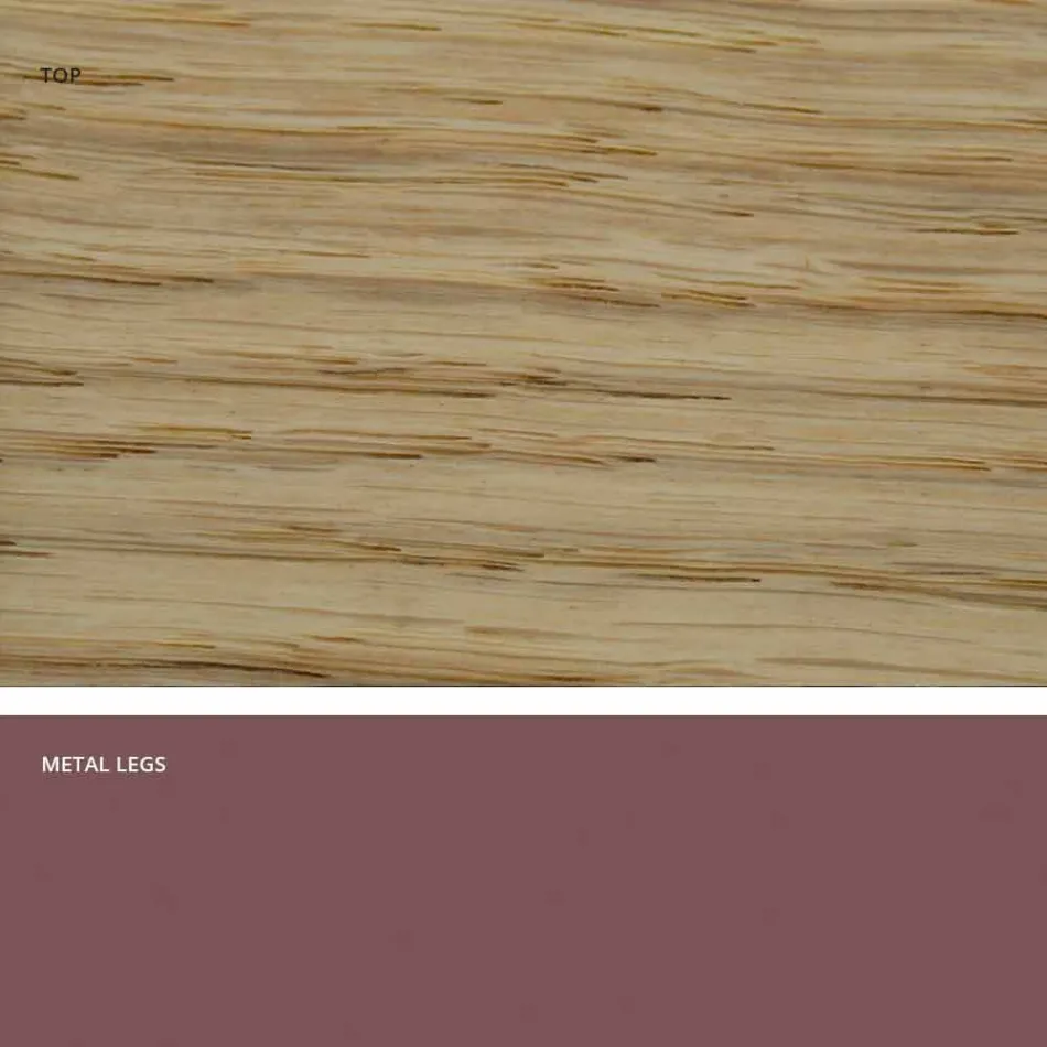 Table de cuisine design en bois massif, faite en Italie, Dionigi Viadurini