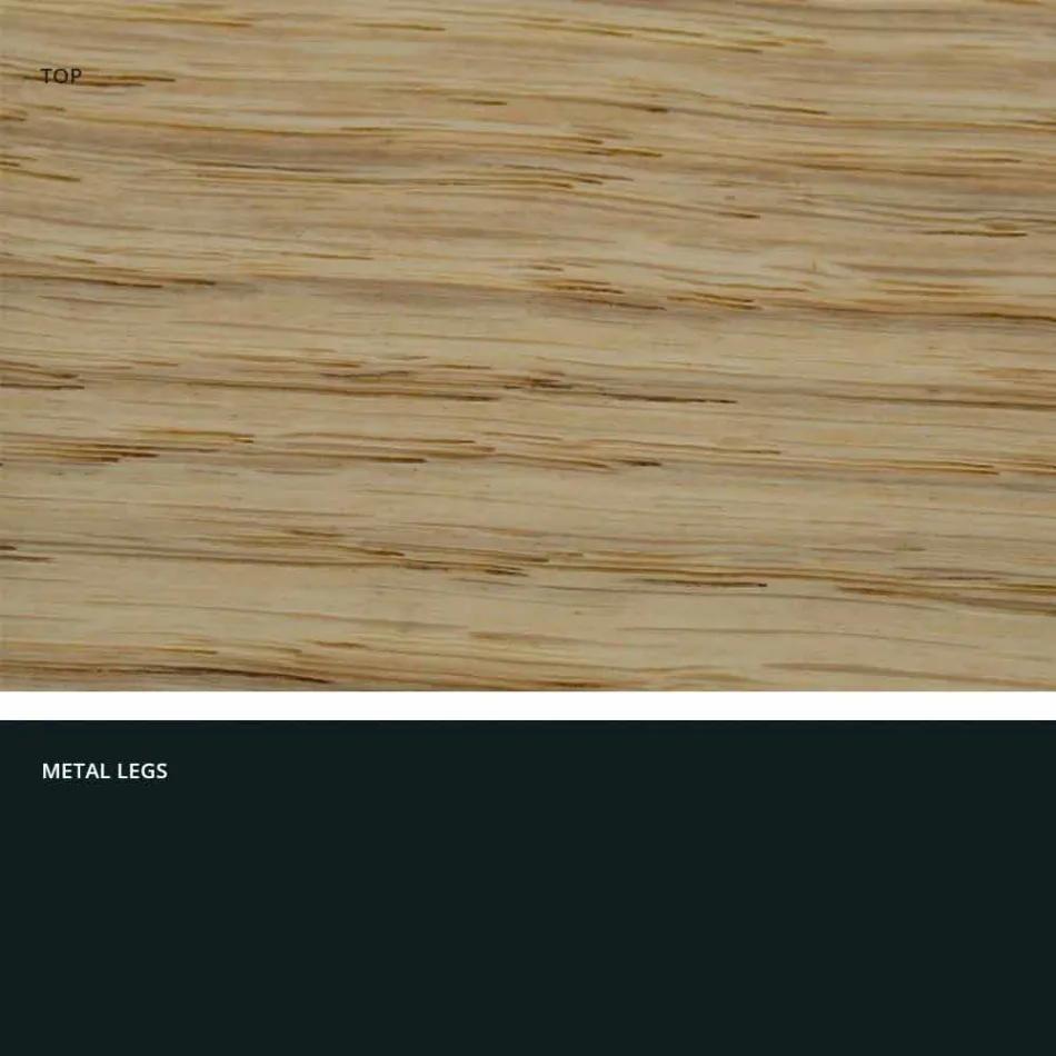 Table de cuisine design en bois massif, faite en Italie, Dionigi Viadurini