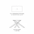 Table de cuisine design en bois massif, faite en Italie, Dionigi Viadurini