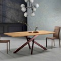 Table de cuisine en bois massif de design made in Italy, Dionigi
