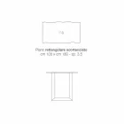 Table de cuisine en bois massif et métal fabriquée en Italie, Flora Viadurini