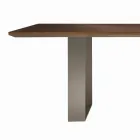 Table de cuisine en bois massif et pieds en fer Made in Italy - Pegasus Viadurini