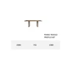 Table de cuisine en bois massif et pieds en fer Made in Italy - Pegasus Viadurini