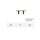 Table de cuisine en bois massif et pieds en fer Made in Italy - Pegasus Viadurini