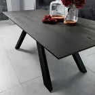 Table de cuisine en MDF et métal fabriquée en Italie, Wilmer Viadurini