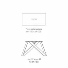 Table de cuisine en MDF et métal fabriquée en Italie, Wilmer Viadurini