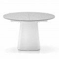 Table de cuisine ronde extensible jusqu'à 160 cm Made in Italy - Connubia Hey Gio