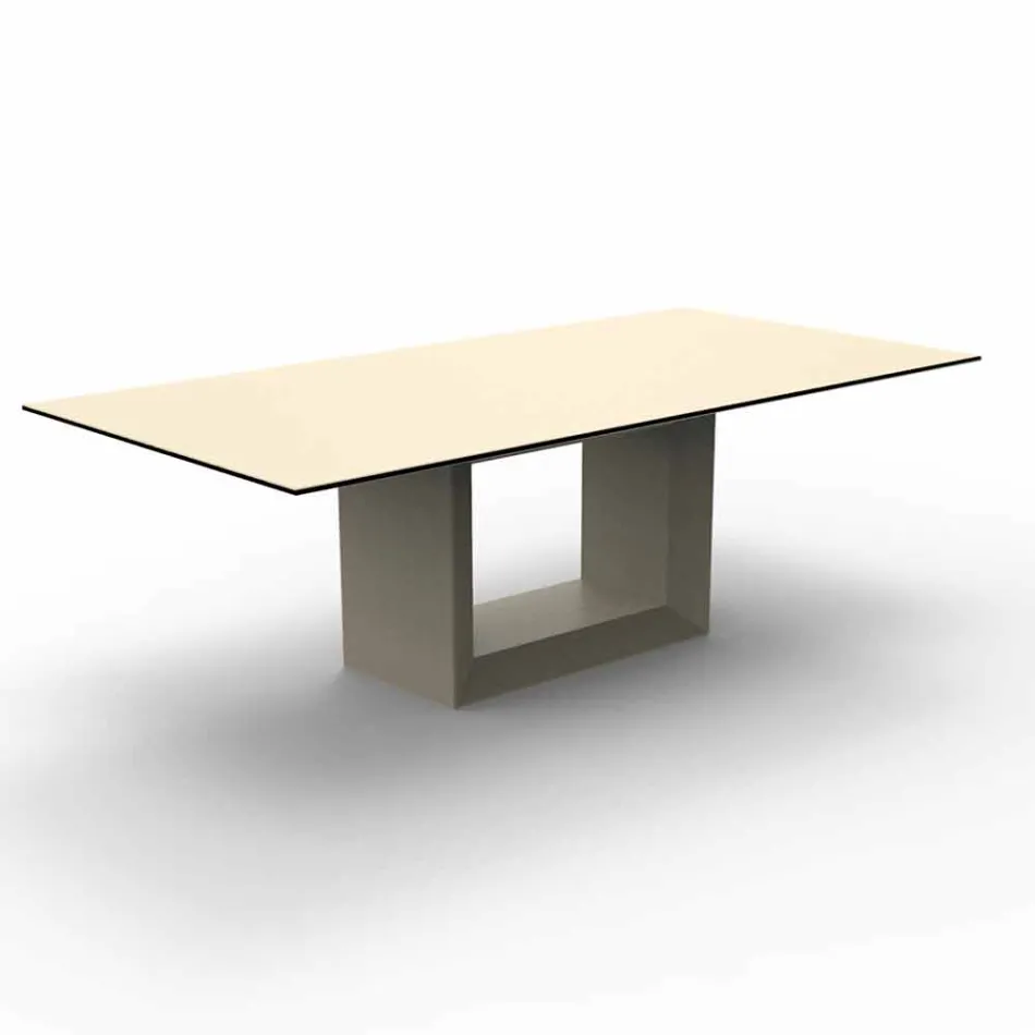 Table Outdoor 200x100 cm Vela de Vondom, en résine de polyéthylène Viadurini