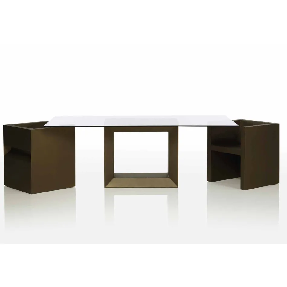 Table Outdoor 200x100 cm Vela de Vondom, en résine de polyéthylène Viadurini