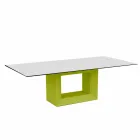 Table Outdoor 200x100 cm Vela de Vondom, en résine de polyéthylène Viadurini