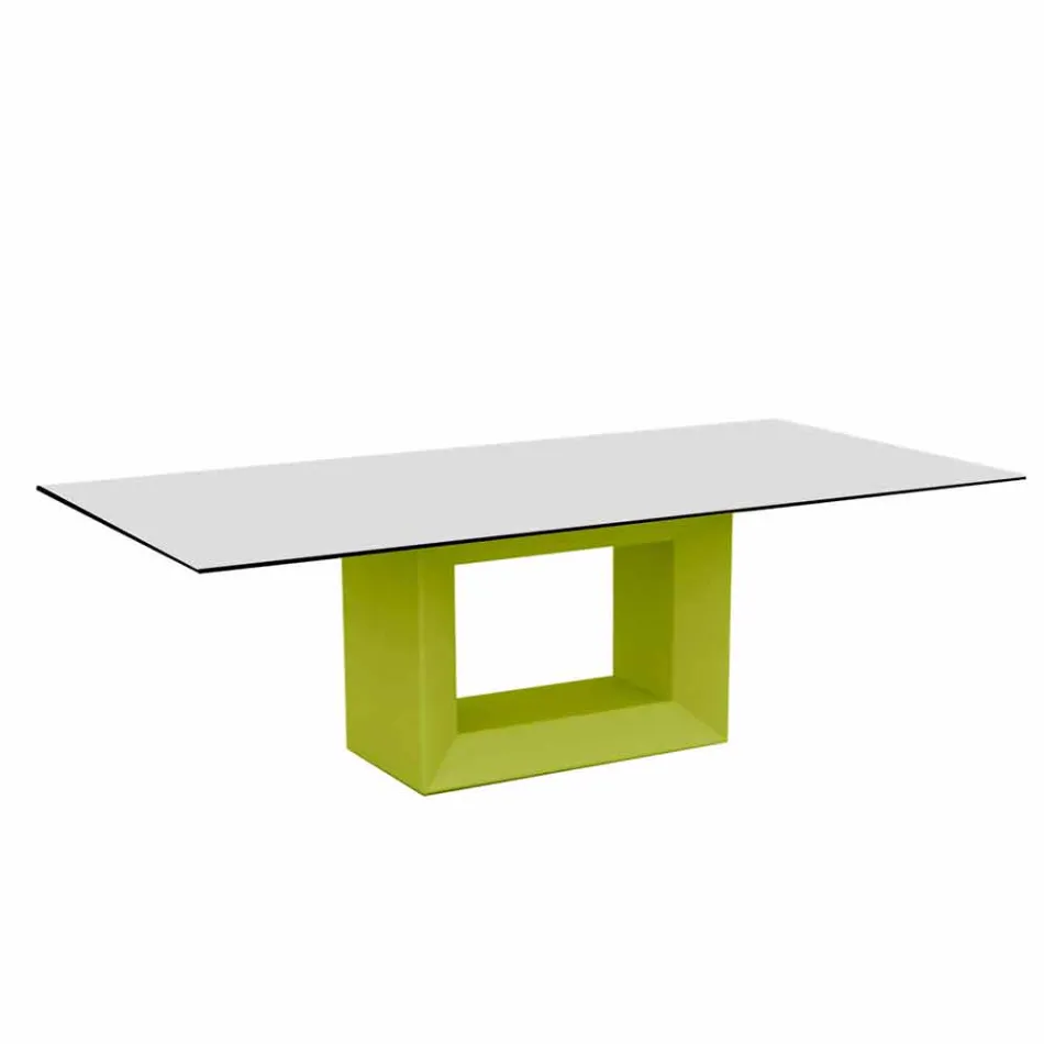 Table Outdoor 200x100 cm Vela de Vondom, en résine de polyéthylène Viadurini