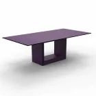 Table Outdoor 200x100 cm Vela de Vondom, en résine de polyéthylène Viadurini