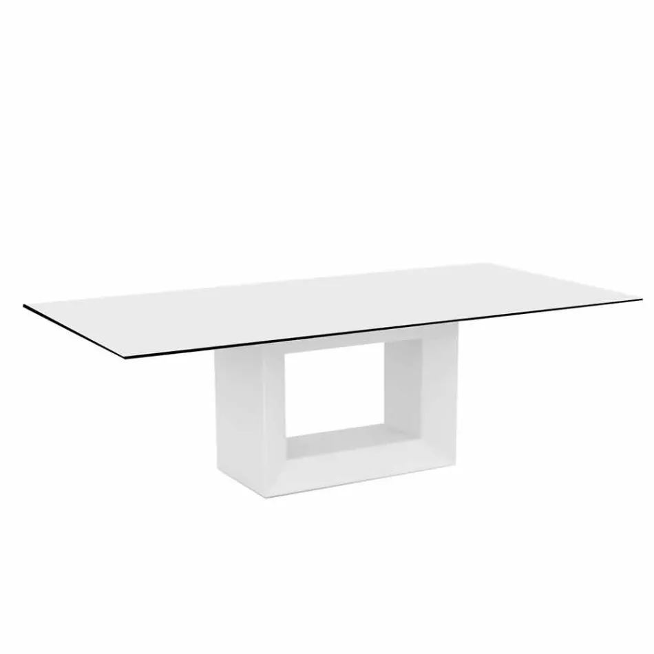 Table Outdoor 200x100 cm Vela de Vondom, en résine de polyéthylène Viadurini
