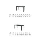 Table d'extérieur extensible jusqu'à 250 cm en métal Made in Italy - Beverly Viadurini