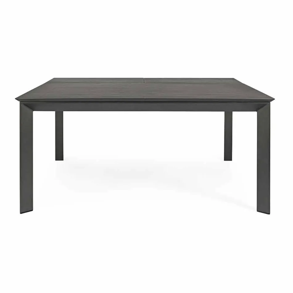 Table d'extérieur extensible jusqu'à 160 cm en aluminium Homemotion - Andries Viadurini