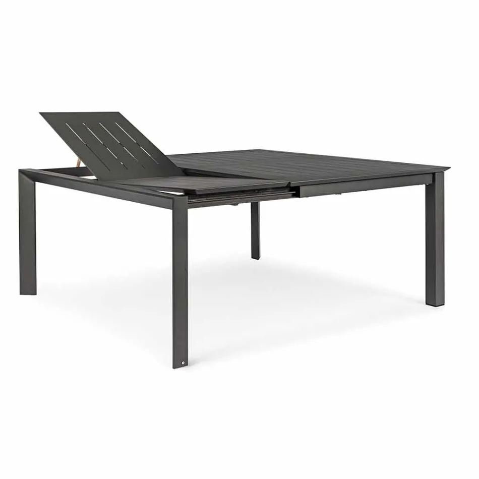 Table d'extérieur extensible jusqu'à 160 cm en aluminium Homemotion - Andries Viadurini