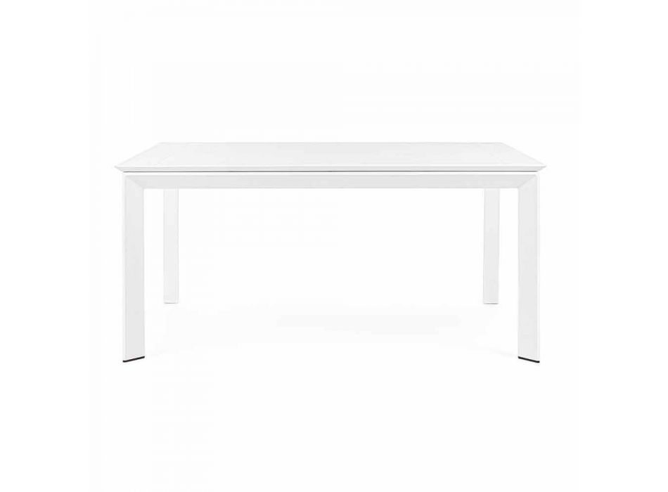 Table d'extérieur extensible jusqu'à 160 cm en aluminium Homemotion - Andries Viadurini