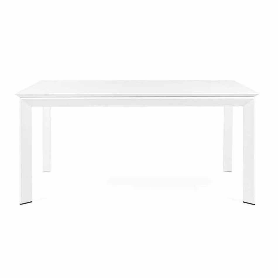 Table d'extérieur extensible jusqu'à 160 cm en aluminium Homemotion - Andries Viadurini