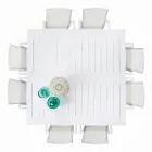 Table d'extérieur extensible jusqu'à 160 cm en aluminium, Homemotion - Andries Viadurini