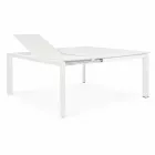 Table d'extérieur extensible jusqu'à 160 cm en aluminium Homemotion - Andries Viadurini