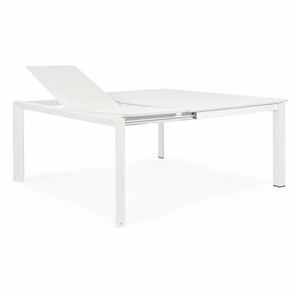 Table d'extérieur extensible jusqu'à 160 cm en aluminium Homemotion - Andries Viadurini