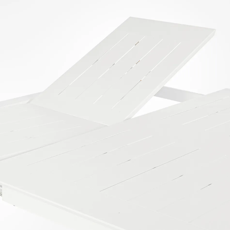 Table d'extérieur extensible jusqu'à 160 cm en aluminium, Homemotion - Andries Viadurini