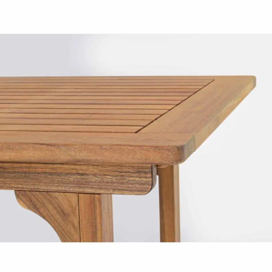 Table d'extérieur extensible jusqu'à 160 cm en bois d'acacia - Nuage Viadurini