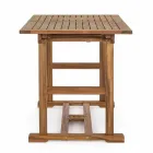 Table d'extérieur extensible jusqu'à 160 cm en bois d'acacia - Nuage Viadurini