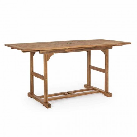 Table d'extérieur extensible jusqu'à 160 cm en bois d'acacia - Nuage Viadurini