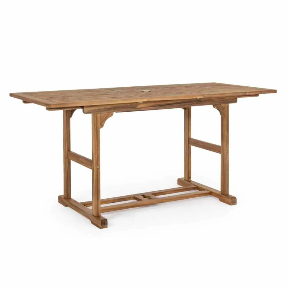 Table d'extérieur extensible jusqu'à 160 cm en bois d'acacia - Nuage Viadurini