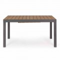 Table d'extérieur extensible jusqu'à 200 cm avec plateau en teck - Finition Bobel