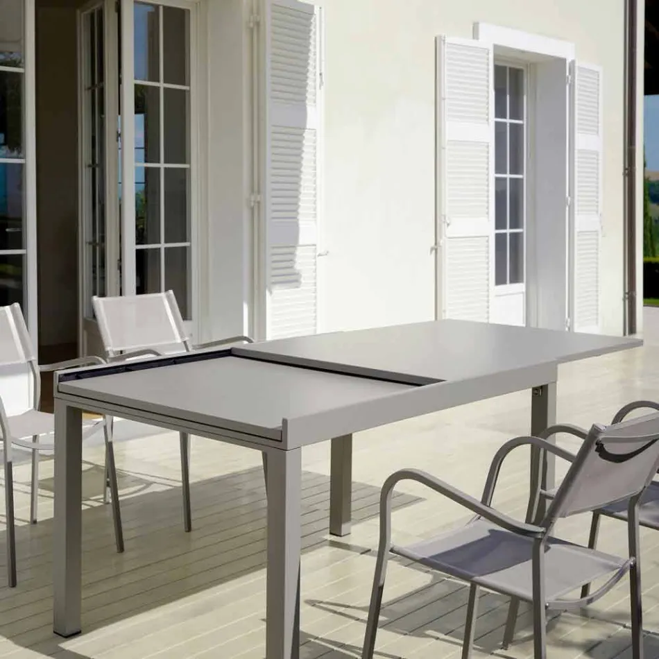 Table d'extérieur extensible jusqu'à 280 cm en métal Made in Italy - Dego Viadurini