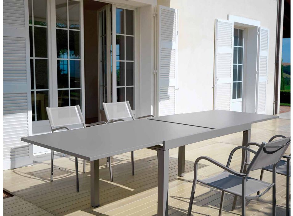 Table d'extérieur extensible jusqu'à 280 cm en métal Made in Italy - Dego Viadurini
