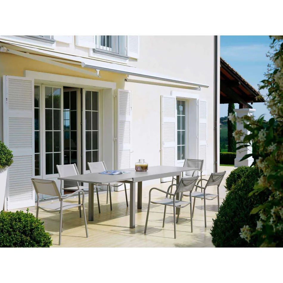 Table d'extérieur extensible jusqu'à 280 cm en métal Made in Italy - Dego Viadurini