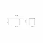Table d'extérieur extensible jusqu'à 280 cm en métal Made in Italy - Dego Viadurini