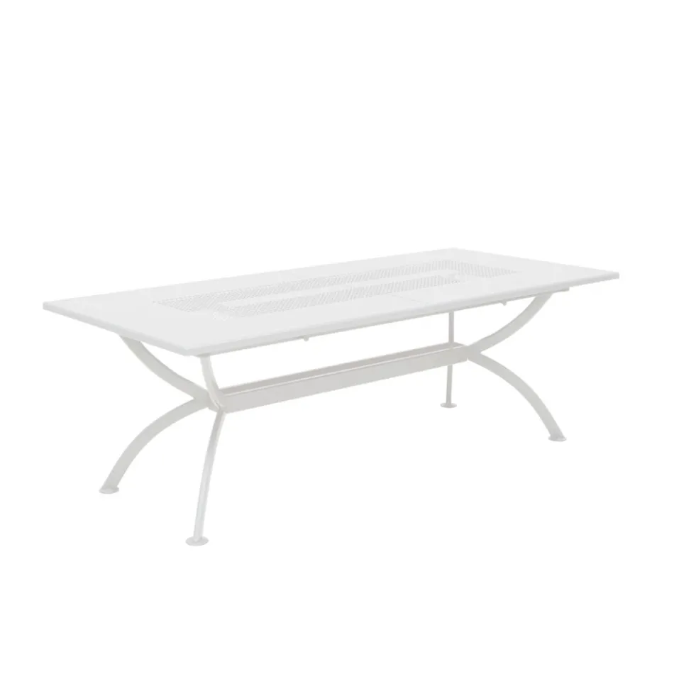 Table d'extérieur extensible jusqu'à 320 cm en acier galvanisé Made in Italy - Pearl Viadurini