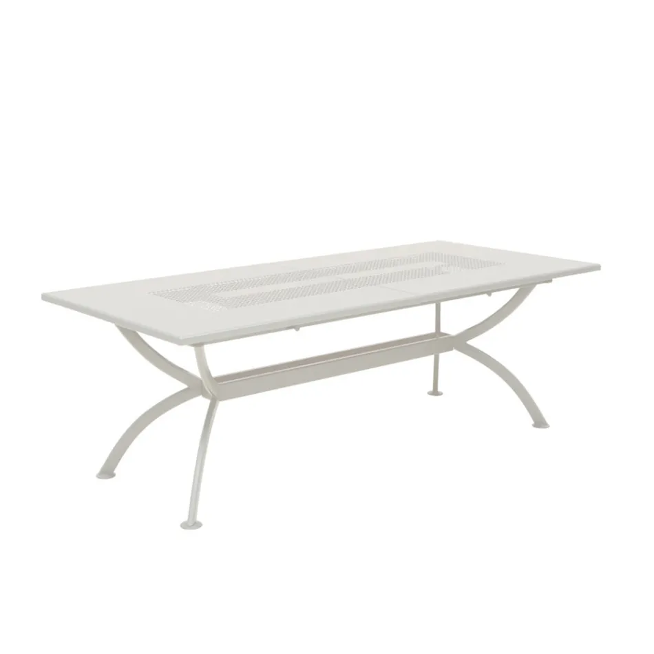 Table d'extérieur extensible jusqu'à 320 cm en acier galvanisé Made in Italy - Pearl Viadurini