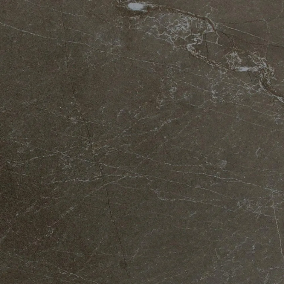 Table d'extérieur avec base en bois et plateau en céramique marron Pulpis - Infinity Viadurini