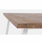 Table d'extérieur avec plateau en bois d'acacia et base en acier - Sunny Viadurini