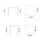 Table d'extérieur avec structure en acier galvanisé Made in Italy - Azul Viadurini