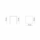 Table d'extérieur moderne empilable carrée en métal fabriquée en Italie - Aila Viadurini