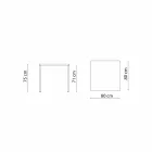 Table d'extérieur moderne empilable carrée en métal fabriquée en Italie - Aila Viadurini